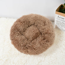 Load image into Gallery viewer, Super Soft Long Plush Warm Pet Mat Cute Lightweight Kennel Cat Sleeping Basket Bed Round Fluffy Comfortable Touch Pet Products
