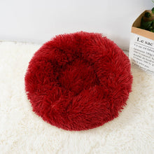 Load image into Gallery viewer, Super Soft Long Plush Warm Pet Mat Cute Lightweight Kennel Cat Sleeping Basket Bed Round Fluffy Comfortable Touch Pet Products
