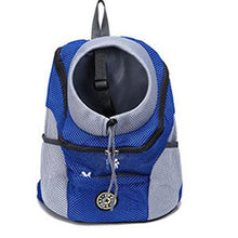 Load image into Gallery viewer, Out Double Shoulder Portable Travel Backpack Outdoor Pet Dog Carrier Bag Pet Dog Front Bag Mesh Backpack Head Pet Supplies
