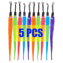 Load image into Gallery viewer, 5/10 Pcs Colorful Cat Teaser Wand Rod Chase Toys Replacement Refill Plush Worms Pet Cat Interactive Training Playing Stick Toy

