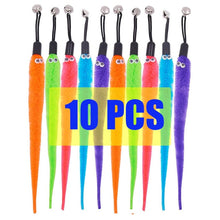 Load image into Gallery viewer, 5/10 Pcs Colorful Cat Teaser Wand Rod Chase Toys Replacement Refill Plush Worms Pet Cat Interactive Training Playing Stick Toy
