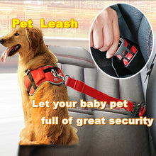 Load image into Gallery viewer, Dog Cat Car Safety Belt Adjustable Leash Vehicle Seat Belt  Magic Clip Pet Supplies Harness Safe Lever Traction Collar
