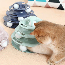Load image into Gallery viewer, Three Levels Pet Cat Toy Training Amusement Plate Kitten Tower Tracks Disc Cat Intelligence Amusement Triple Disc Tumbler
