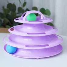 Load image into Gallery viewer, Three Levels Pet Cat Toy Training Amusement Plate Kitten Tower Tracks Disc Cat Intelligence Amusement Triple Disc Tumbler
