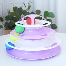 Load image into Gallery viewer, Three Levels Pet Cat Toy Training Amusement Plate Kitten Tower Tracks Disc Cat Intelligence Amusement Triple Disc Tumbler
