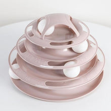 Load image into Gallery viewer, Three Levels Pet Cat Toy Training Amusement Plate Kitten Tower Tracks Disc Cat Intelligence Amusement Triple Disc Tumbler
