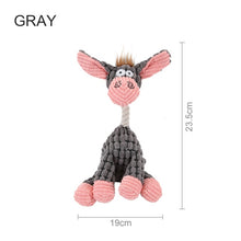 Load image into Gallery viewer, Pet Chewing Animals Donkey Shaped Dog Bite Corduroy Plush Teething Toy for Small Dogs High Quality Pet Training Supplies
