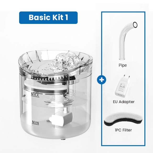 ROJECO 2L Cat Water Fountain Filter Automatic Sensor Drinker For Cats Feeder Pet Water Dispenser Auto Drinking Fountain For Cats