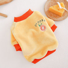 Load image into Gallery viewer, Warm Fleece Pet Clothes Cute Fruit Print Coat Small Medium Dog Cat Shirt Jacket Teddy French Bulldog Chihuahua Winter Outfit
