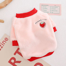 Load image into Gallery viewer, Warm Fleece Pet Clothes Cute Fruit Print Coat Small Medium Dog Cat Shirt Jacket Teddy French Bulldog Chihuahua Winter Outfit
