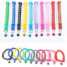 Load image into Gallery viewer, 1pcs Colorul Pet Supplies Cat Collar With Bell Adjustable Buckle Collar Cat Pet Supplies Cat Accessories Collar Small Dog Collar
