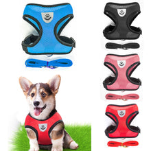 Load image into Gallery viewer, Breathable Small Dog Pet Harness and Leash Set Puppy Cat Vest Harness Collar For Chihuahua Pug Bulldog Cat arnes perro

