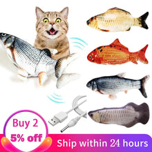Load image into Gallery viewer, Electric Cat Toy 3D Fish USB Charging Simulation Fish Interactive Cat Toys for Cats Pet Toy cat supplies Pet Christmas Gifts
