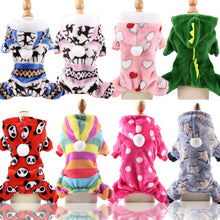 Load image into Gallery viewer, Soft Warm Pet Dog Jumpsuits Clothing for Dogs Pajamas Fleece Small Puppy Coat Pet Outfits Hoodie Clothing Cats Clothes Christmas
