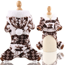 Load image into Gallery viewer, Soft Warm Pet Dog Jumpsuits Clothing for Dogs Pajamas Fleece Small Puppy Coat Pet Outfits Hoodie Clothing Cats Clothes Christmas

