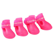 Load image into Gallery viewer, 4pcs/lot S/M/L Pet Dog Rain Shoes for Dogs Booties Rubber Portable Anti Slip Waterproof Pet Dog Cat Rain Shoes

